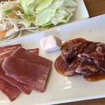 アサヒビール園 福島本宮店 - 牛タン＆牛ハラミ焼セット