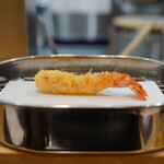 天ぷら 正心庵 - 車海老：レア