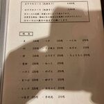 静音 - 改定後のメニュー