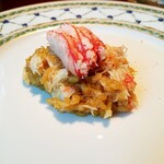 蒼 - 「噴火湾より 毛蟹のリゾット」リゾットシリーズも楽しみ。松葉、松茸、旨みなら毛蟹かも。