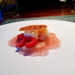 蒼 - 「加納岩白桃のピーチメルバ」ラズベリーと桃のジュレが素晴らしすぎた。デセールまでしっかり味わえて嬉しい。加納岩は仕事で通ったことが有って、桃の時期はまさに桃源郷でした。懐かしい。