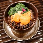 蓬左茶寮 - 雲丹の寒天寄せ