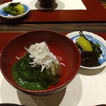 割烹 清風 - 食事：モロヘイヤ丼