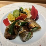 小料理屋 菜 - 鮎のおくら巻き