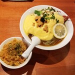 麺屋 六感堂 - 冷製オマール海老ラーメン＋ムール貝とトマトの炊き込みご飯