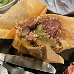 イタリアンバル シード - 砂肝とザーサイのガーリックソテー