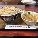 新宿甲州屋蕎麦店 - 煮カツ丼セット(冷たい小そば付) 970円
            ＋ 大盛り？円