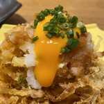 天ぷら食堂KITSUNE - エビと野菜のかき揚げたれ