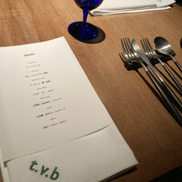 リストランテ ティー ブイ ビー - テーブルセッティング。