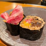 鮨 令歩 - (カウンター)令歩コース 13000円
      巻物 マグロ、かんぴょう、椎茸、たくわん
