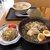 にんにくたまごラーメン - 料理写真:プレミアムラーメン、チャーハンセット 1070円