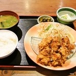 Machikadoya - 若鶏唐揚げ定食＠６５０円