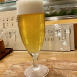東鮨 - ランチビール(¥220-)税込