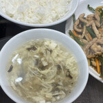 Chuukai Chi Maru Ichi - セットの玉子スープは豆腐やキクラゲが入っていました