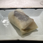 蓮心 - 7.鰻と茄子と木の芽のクレープ巻 ピリ辛ソース仕込み