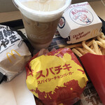 マクドナルド - 黒胡椒てりやき スパチキ ポテトM ナゲット アイスカフェラテM