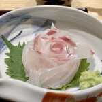 銀座 嘉祥 - 鯛追加注文しました。
一人前は1,000円（税込み）
半分ですと500円です。
