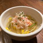 七輪焼肉 楽しいら - タラバガニの冷麺