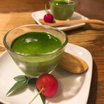 七輪焼肉 楽しいら - 西尾産抹茶のプリン