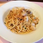 アンティカ オステリア バーチョ - イカと貝柱のパスタ