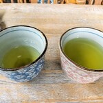 Unagi Tajima - まだ先出しのお茶が残ってましたが料理と共に注ぎ足さずお代わりを持って来ます！