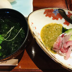 壱岐寿司 - 小鉢と吸物