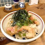 Mishishippi Udon - 海老と揚げ餅のおうどん(冷、並)