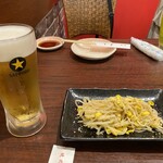 Ten Zan - 豆もやしと乾杯ビール (^^;;