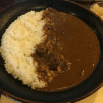 庵 - こーゆー海と陸に別れてる場合、どっちから食うのが正解？？？
            
            アタシは右がカレー  左が白メシ。
            
            ではいただきましょう。
            
            いざ！
            
            
            