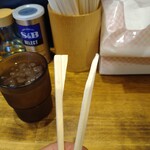 煮干し中華そば 一剣 - あ～上手く割れない！