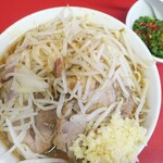 ラーメン二郎 - ラーメン小＋ニンニク多め＋青ネギ
