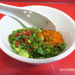 ラーメン二郎 - 待ってる間にカスタマイズ♪