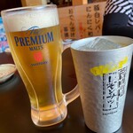 Taishuushouwaizakayakawasakinoyuuyakeichibamboshi - 生ビールと酒場のレモンサワー