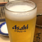 回転寿し まつりや - 生ビール(ｱｻﾋｽｰﾊﾟｰﾄﾞﾗｲ)