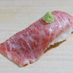Grilled meat Sushi triangle rose