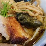 塩そば専門店 桑ばら - アワビの肝出汁冷やしそば