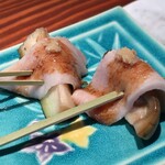 寿司 なかご - 箸休め 泉州水茄子鯨ベーコンピンチョス