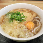 うどん 讃く - かけ（温）小＋きつねあげ＋生玉子