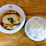 Menya Sen - 鶏そば 醤油 ＋ 白ごはん