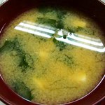 Kuidouraku Shiten - くい道楽支店 ＠佐野 豆腐と若布のお味噌汁 アップ