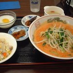 龍膳 - 四川ごま風味味担々麺(ミニ炒飯付)　８５０円 