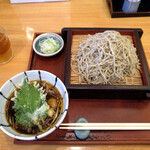 Teuchi Soba Udon Ayame - 天南汁せいろ（1,100円）＋大盛（100円）