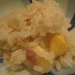 くろぎ - 食事:丹波栗の炊き込み御飯