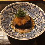 道人 - 久世茄子(京都府久世産)の揚げ浸し、辛味大根おろし&刻み大葉載せ