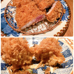 Nishiazabu Butagumi - サブマリン(2週間氷温熟成された氷室豚のバラかつ)。
                        こだわりの豚組コロッケ。