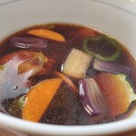 teuchiudommatsuna - 野菜鳥肉汁うどん 中盛 950円