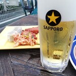 川崎モアーズ 網焼きBBQ ビヤガーデン - 後ろのは放題部