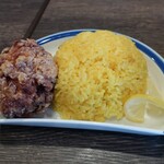 スープカレーネイビーズ - ライス中盛りとザンギ