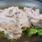 川古荘 - サッパリした感じの陶板生姜焼き