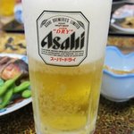 川古荘 - 生ビールはスーパードライ